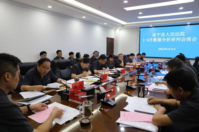 数据把脉找差距 聚力攻坚再提速——洛宁法院召开1-4月数据分析研判会商会议